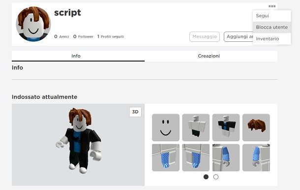 Come bloccare un utente su Roblox