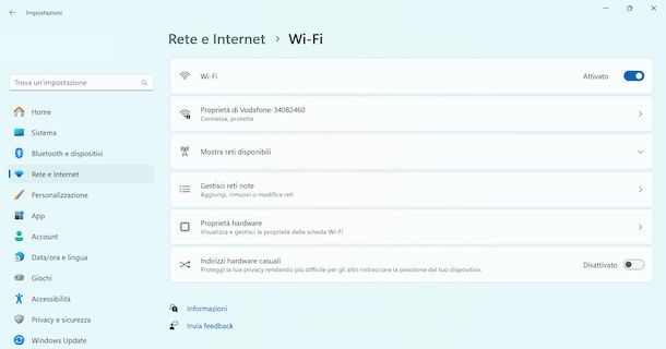 Wi-Fi Windows 11 