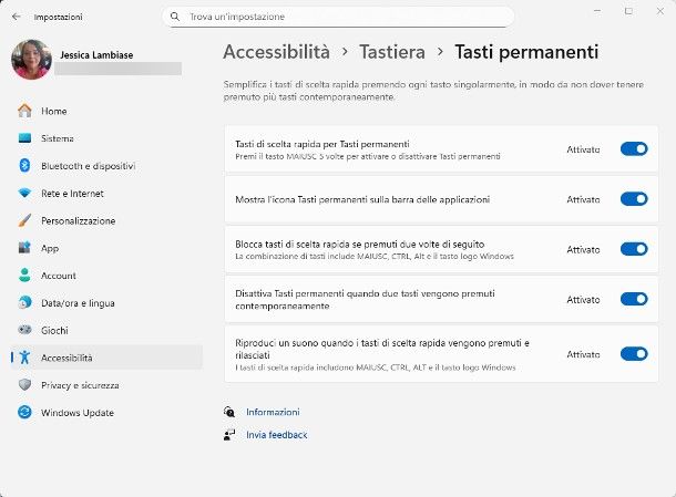 Come disattivare i tasti permanenti sul computer