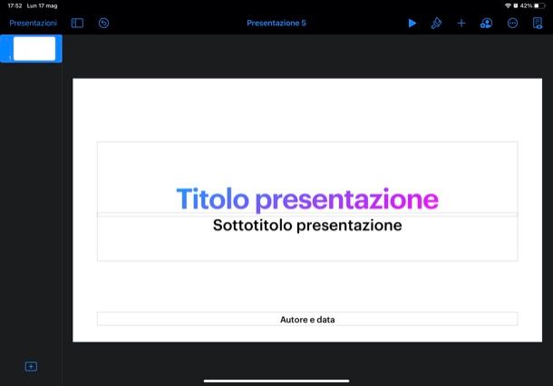 Keynote per iPad