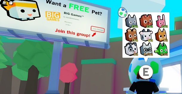 Come avere Pet gratis su Roblox Pet Simulator 2