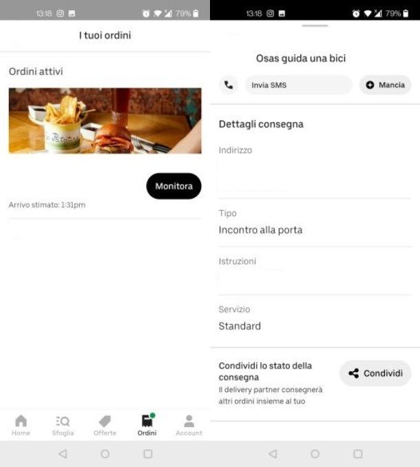 Contattare Uber eats_telefono