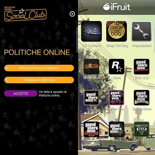 Applicazione iFruit smartphone GTA Online