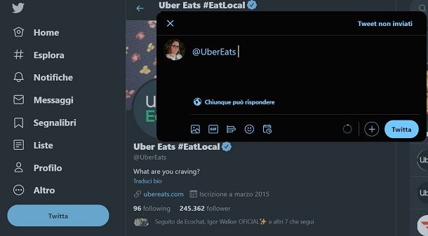 Uber eats twitter