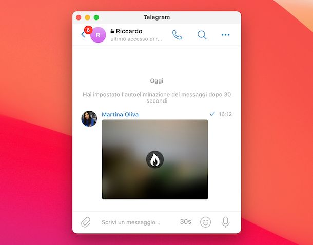 Telegram chat segrete macOS