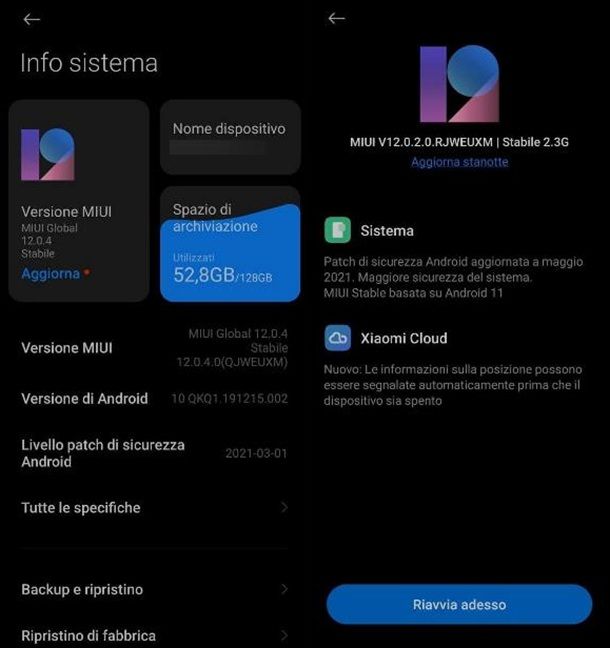 Procedura standard MIUI