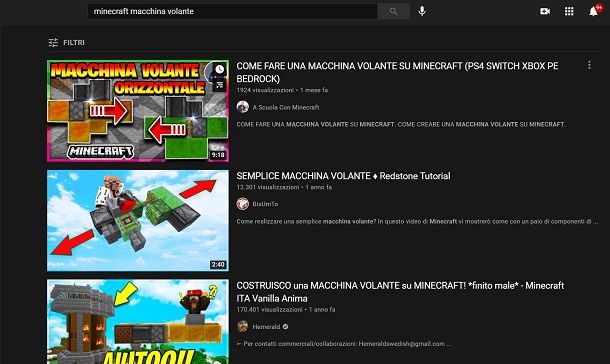 Come fare una macchina volante su Minecraft