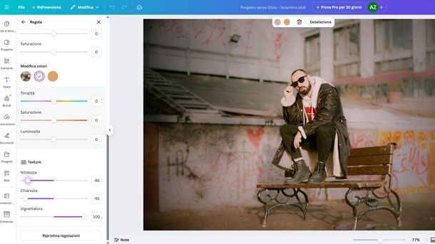 Come sfocare le foto su Canva