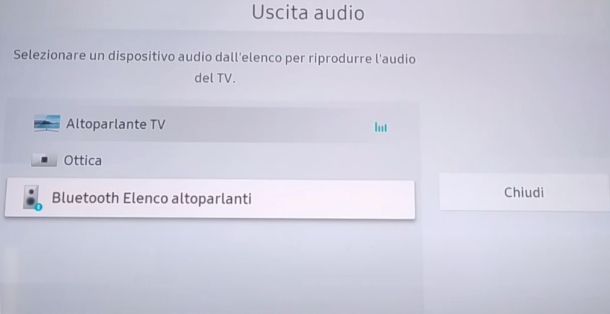 Uscita audio TV Samsung