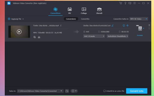 vidmore PC aumentare risoluzione