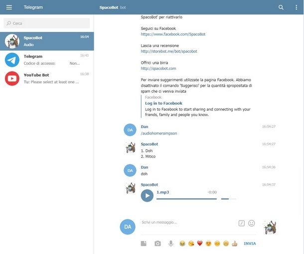 Creare un proprio bot su Telegram