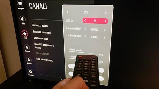 Come sintonizzare La7 manualmente