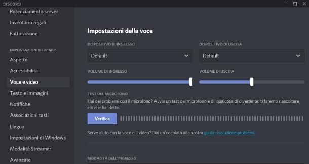 Come modificare la voce su Discord