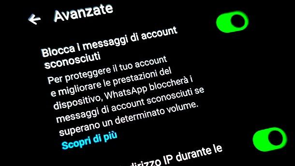 Attivare le funzioni di privacy e sicurezza integrate