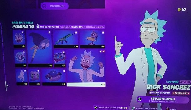 Come sbloccare la skin di Rick Sanchez su Fortnite