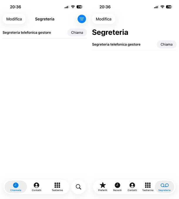 Segreteria iPhone