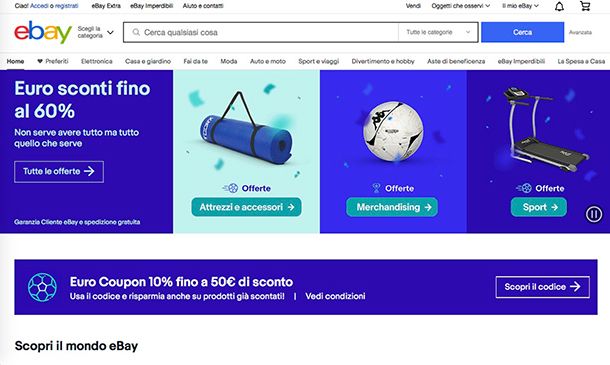 Migliori ecommerce Italia eBay