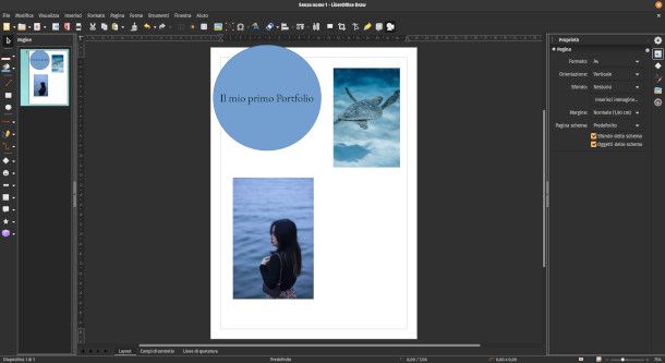 Schermata di LibreOffice Draw