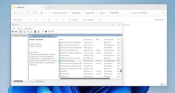 Servizi di Windows 11