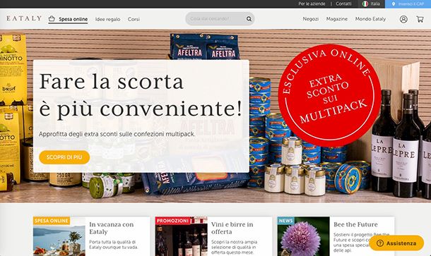 Migliori ecommerce Italia Eataly