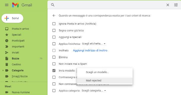 Gmail regola