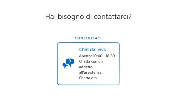 Metodi di contatto Sony