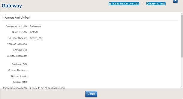 Controllare la versione attuale del firmware del modem TIM