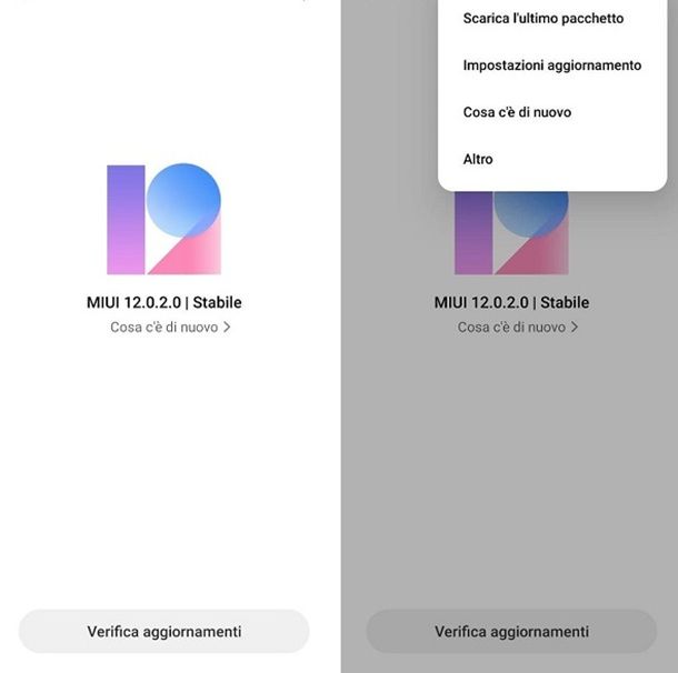 Procedura alternativa MIUI