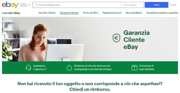 garanzia reso ebay