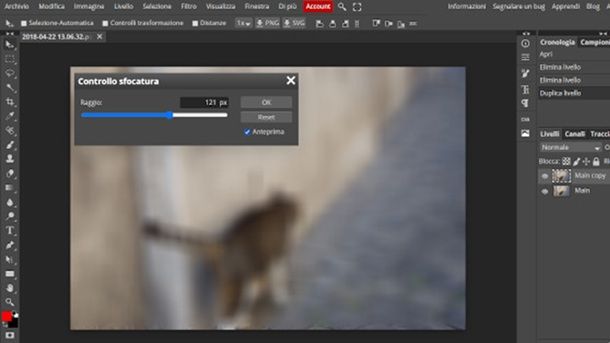 Altre soluzioni per sfocare le foto online Photopea
