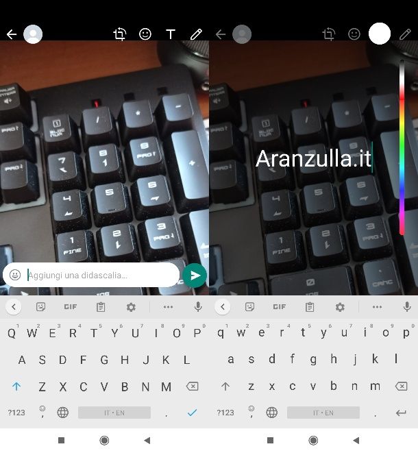 Scrivere su foto WhatsApp