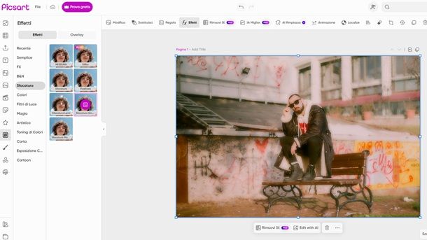 Come sfocare le foto su Picsart