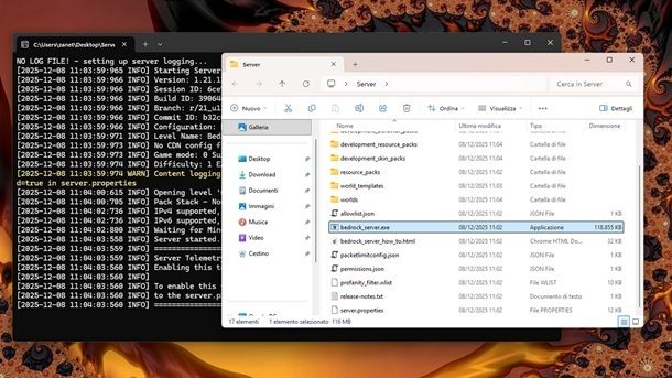 Come creare server Minecraft Bedrock