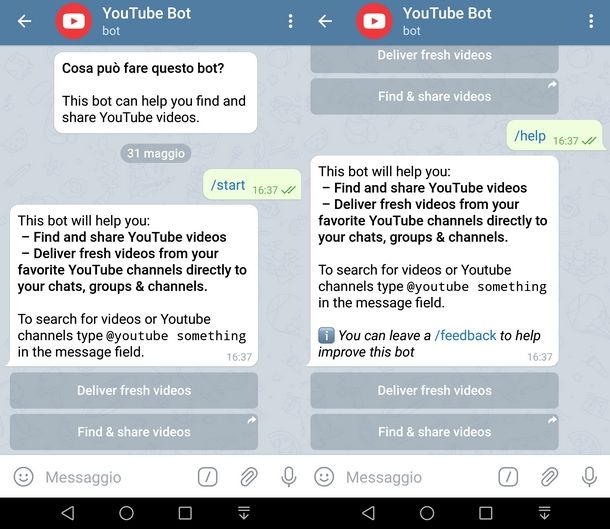 Aggiungere i bot su Telegram da smartphone e tablet