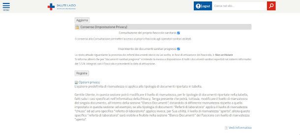 consensi fascicolo sanitario elettronico