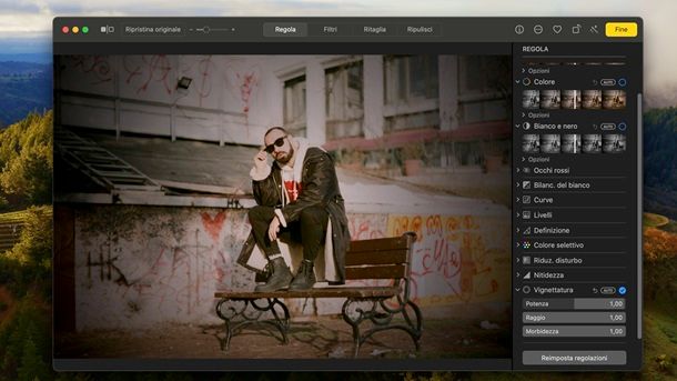 Come sfocare lo sfondo Foto macOS