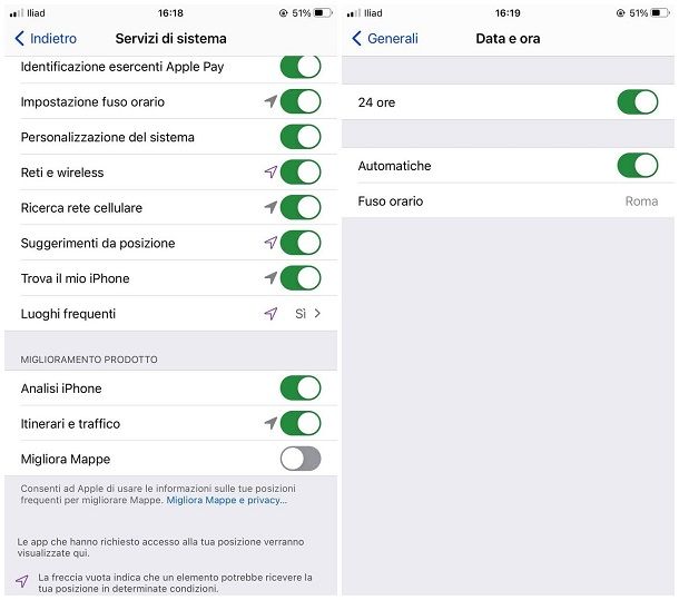 Come cambiare ora su iPhone automaticamente