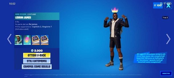 Skin LeBron James Fortnite