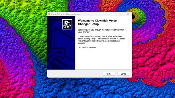 Installazione Clownfish Voice Changer Windows 11