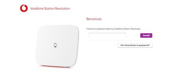 Pagina di login router