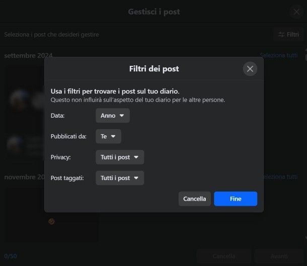 Come vedere tutti i propri post su Facebook