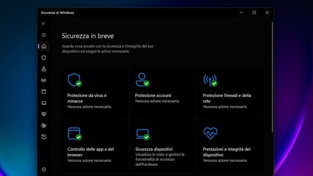 Verificare presenza di virus e malware Windows 11