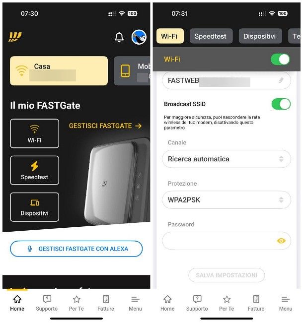 Come cambiare password modem Fastweb