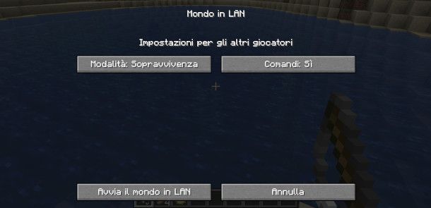 Abilitare console comandi Minecraft