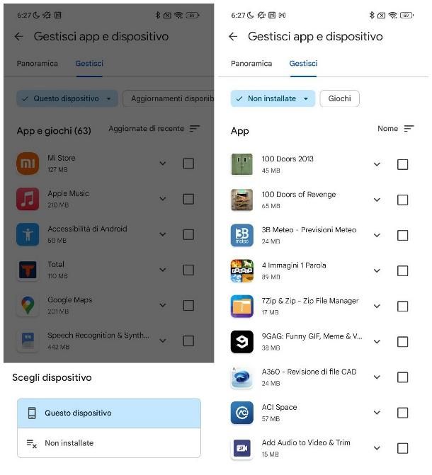 Come recuperare applicazioni cancellate