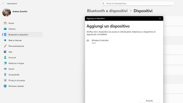 Connessione Bluetooth controller PS4 PC