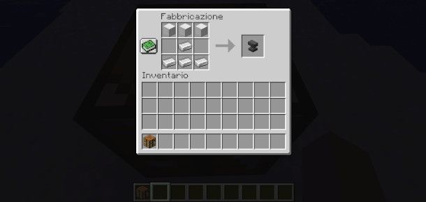 craftare un'incudine Minecraft