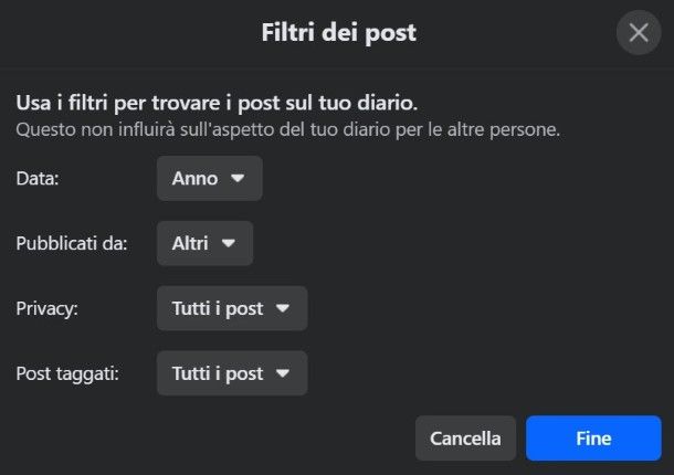 Come vedere tutti i post di auguri su Facebook