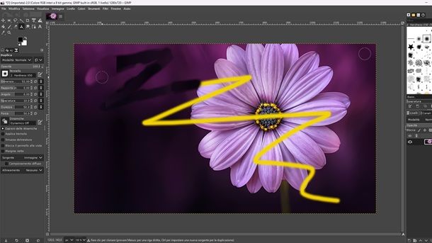 Come togliere gli scarabocchi dalle foto con GIMP