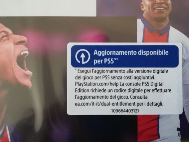 Procedura di upgrade di FIFA 21 da PS4 a PS5